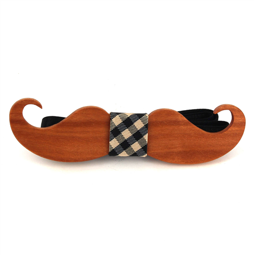 Pajarita Madera Bigote