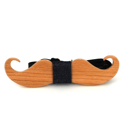 Pajarita Madera Bigote