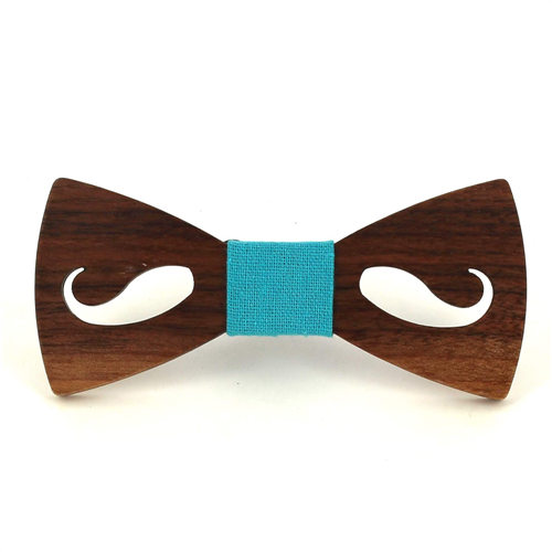 Pajarita Madera Hueca Bigotes