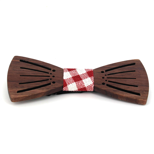 Pajarita Madera Hueca Rayas