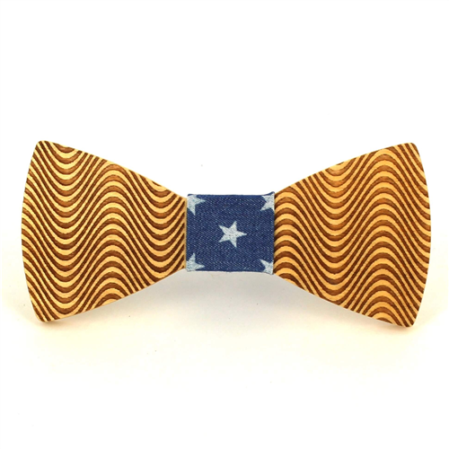 Pajarita Madera Ondas