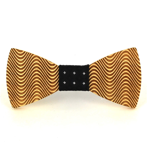 Pajarita Madera Ondas