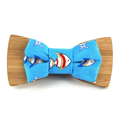 Pajarita Madera Tela Peces