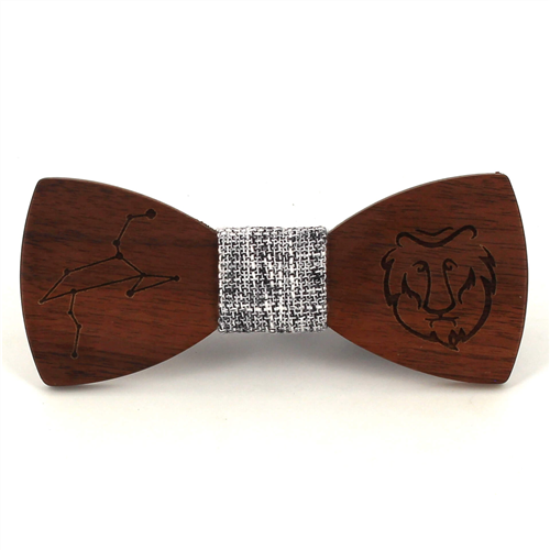 Pajarita Madera Zodiaco Leo