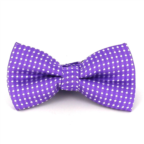 Pajarita Niños Morada con Lunares