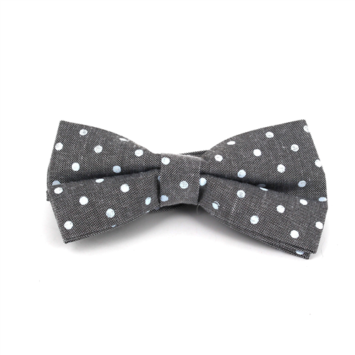 Pajarita Oxford Lunares Gris