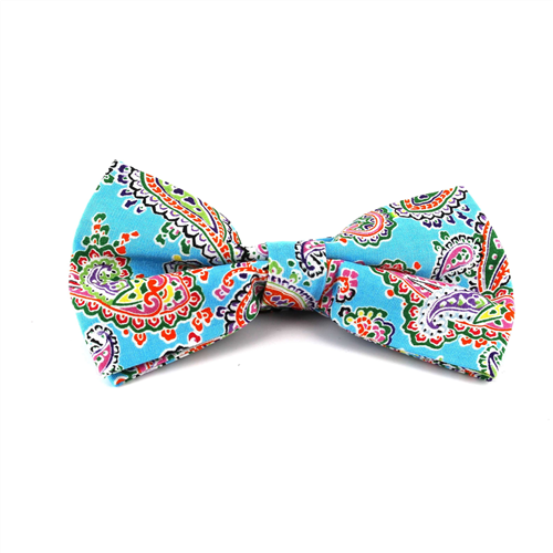 Pajarita Paisley Azul Celeste