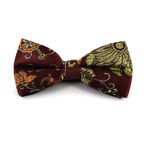 Pajarita Paisley Brillo Granate