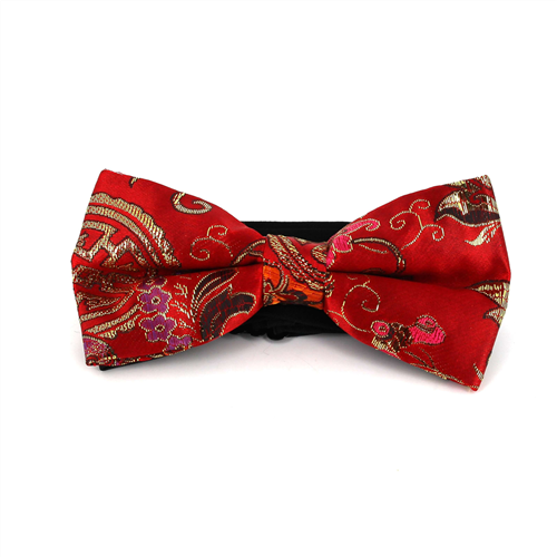 Pajarita Paisley Brillo Roja