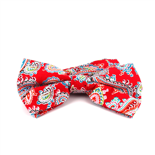 Pajarita Paisley Roja