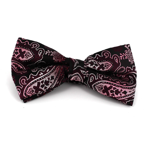 Pajarita Paisley XL Rojo Burdeos