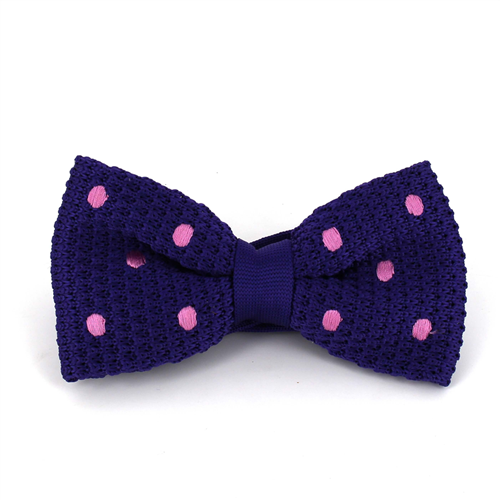 Pajarita Punto Morada Lunares Rosas