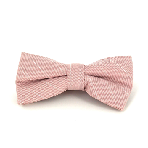 Pajarita Rosa Rayas Blancas