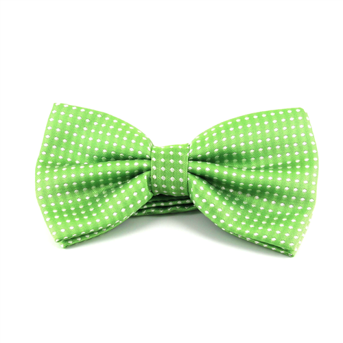 Pajarita Verde Puntos Blancos