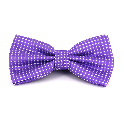 Pajarita Violeta Puntos Blancos