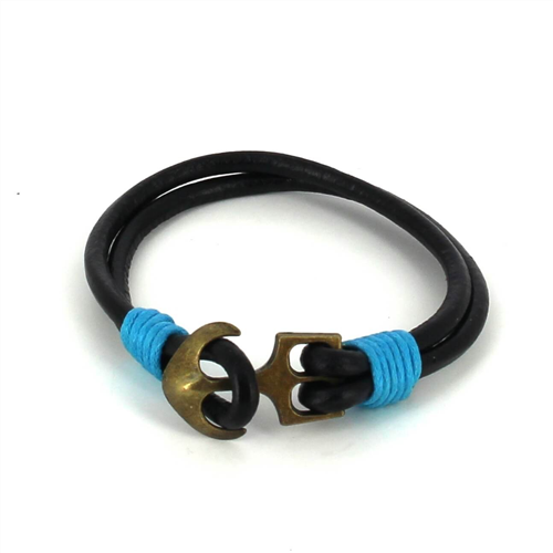 Pulsera Cuero con Ancla