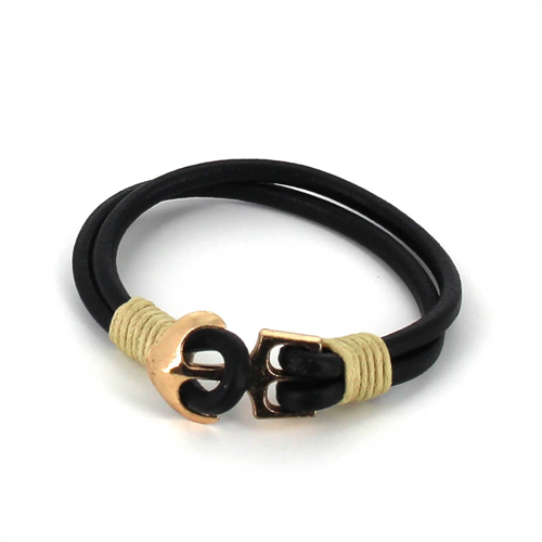 Pulsera Cuero con Ancla