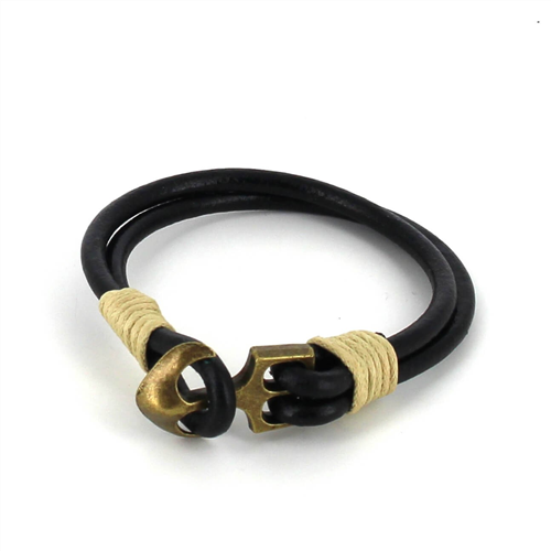 Pulsera Cuero con Ancla