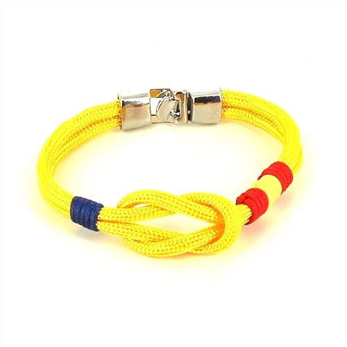 Pulsera Nudo Amarillo con Bandera España