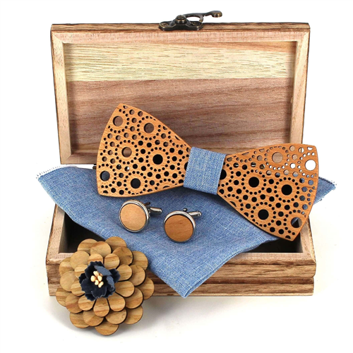 Set Pajarita de Madera