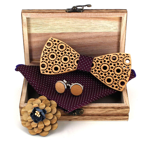 Set Pajarita de Madera