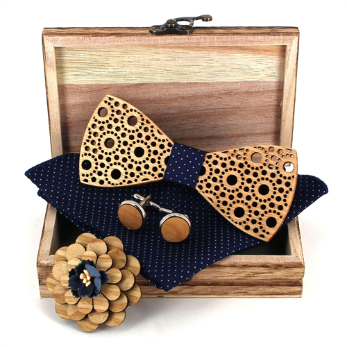 Set Pajarita de Madera