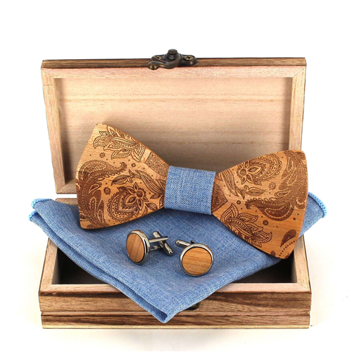 Set Pajarita de Madera
