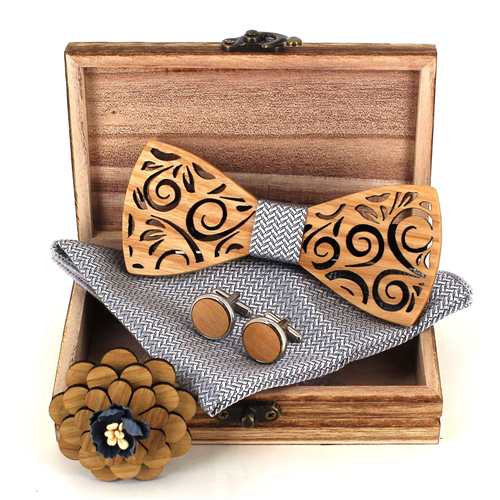 Set Pajarita de Madera
