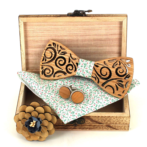 Set Pajarita de Madera