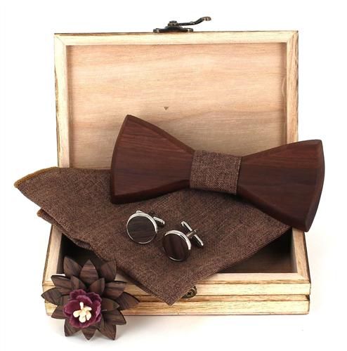 Set Pajarita de Madera