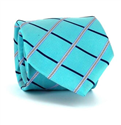 Corbata Cuadros Azul Turquesa