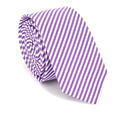 Corbata de Rayas Blancas y Lilas