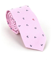 Corbata Estrecha Anclas Rosa