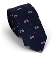 Corbata Estrecha Bicicletas Retro Azul