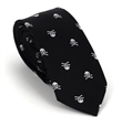 Corbata Estrecha Calaveras Negra