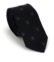 Corbata Estrecha Calaveras Negra