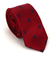 Corbata Estrecha Calaveras Roja