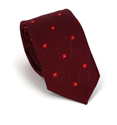 Corbata Estrecha Cruces y Puntos Roja