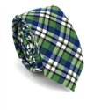 Corbata Estrecha de Cuadros Multicolor