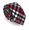 Corbata Estrecha de Cuadros Multicolor