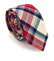 Corbata Estrecha de Cuadros Multicolor