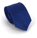 Corbata Estrecha de Lunares Azul