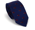 Corbata Estrecha Elefantes Azul
