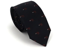 Corbata Estrecha Elefantes Negra