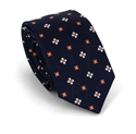 Corbata Estrecha Estampada Azul Marino Floral