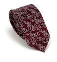 Corbata Estrecha Flores Burdeos