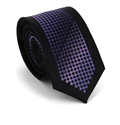Corbata Estrecha Negra y Violeta