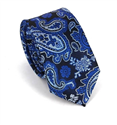 Corbata Estrecha Paisley Azul
