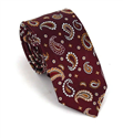 Corbata Estrecha Paisley Granate