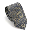 Corbata Estrecha Paisley Gris